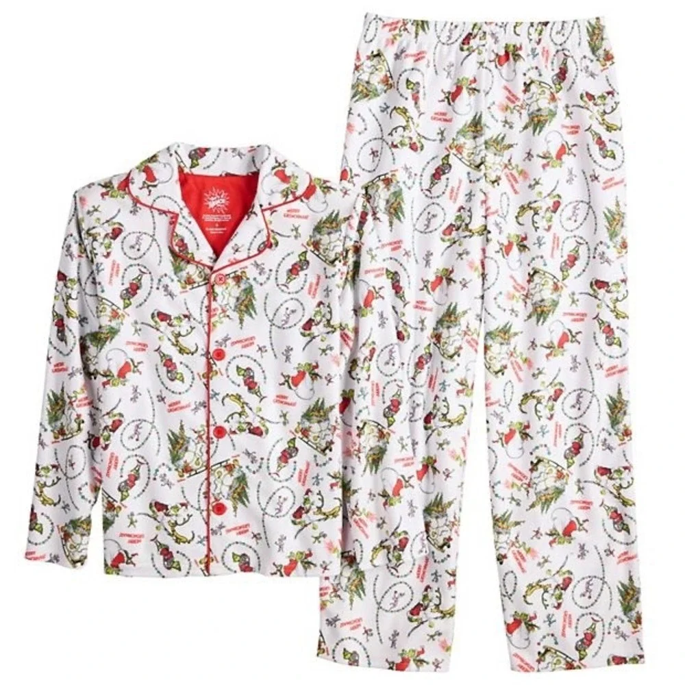 Boy's Dr. Seuss' The Grinch 2-Piece Pajama Top & Pajama Bottoms Set